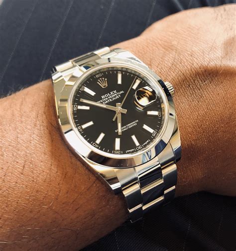 black rolex oyster perpetual datejust|rolex datejust 41 reference 126300.